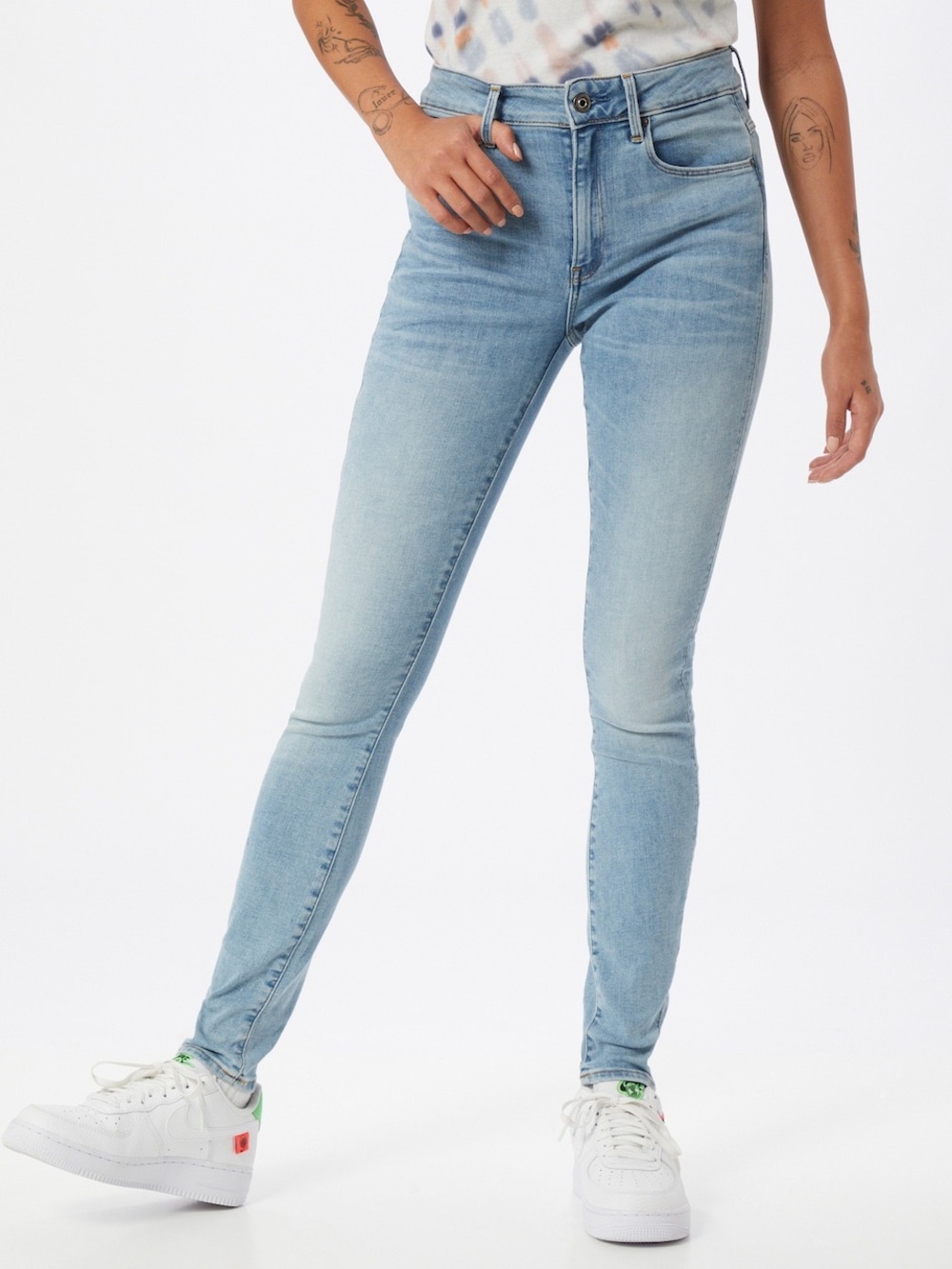 G-Star Light Blue High-Rise Skinny Jeans